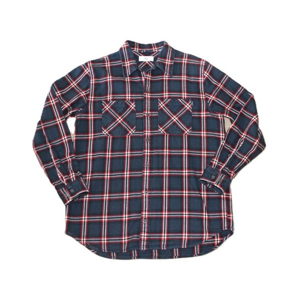 ARITZIA TNA Oversized Plaid Button-Up Shirt/Shacket in Dakota Blue (M) - Picture 8 of 9